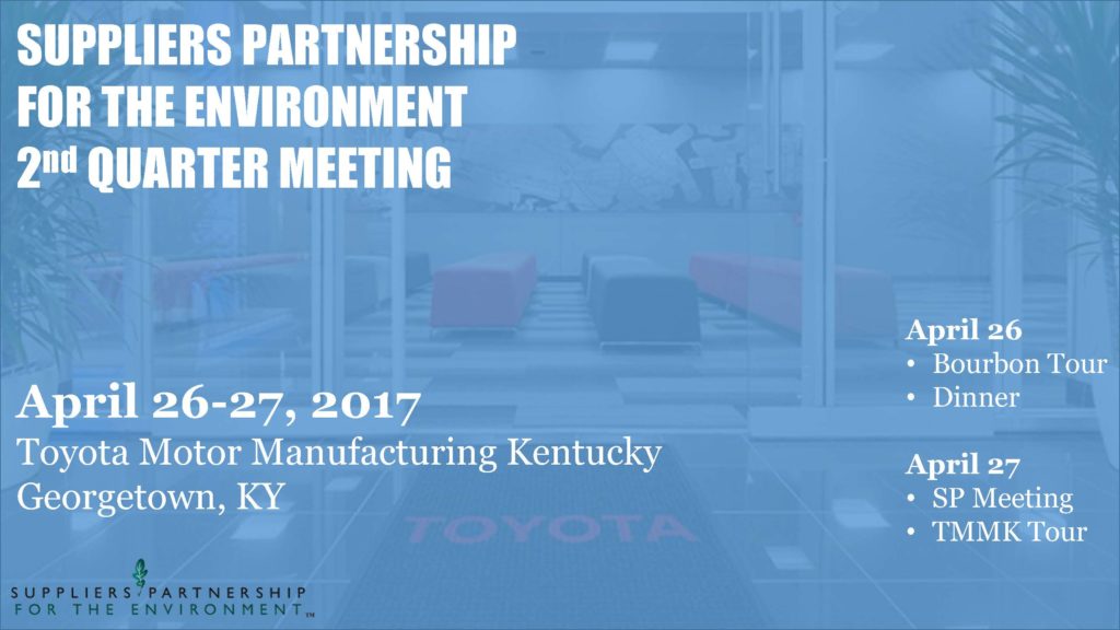 Toyota to host next SP meeting on April 26-27