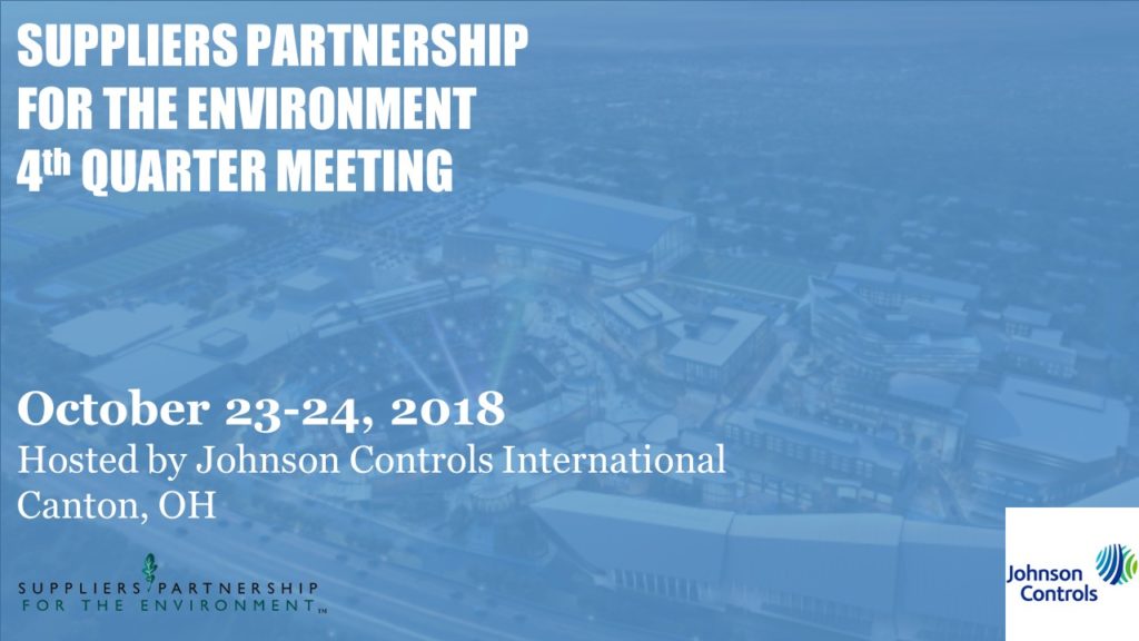Save the Date: SP's Q4 2018 Meeting