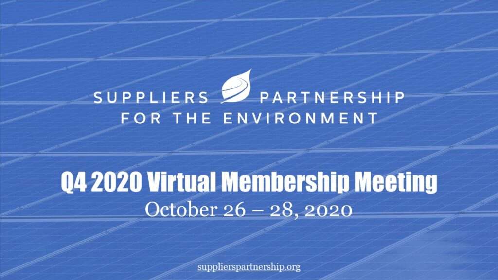 SP Q4 2020 Membership Meeting Update