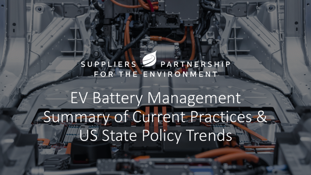 Suppliers Partnership for the Environment (SP) engaged Call2Recycle for a project to research, report, and recommend different program options and OEM readiness practices for